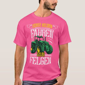 Real Heroes Driving Yellow Rims Tractor Tractor T-Shirt