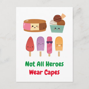 Real Heroes : League Of Ice Creams Postcard