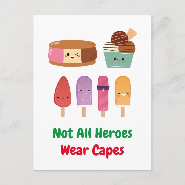 Real Heroes : League Of Ice Creams Postcard (Front)