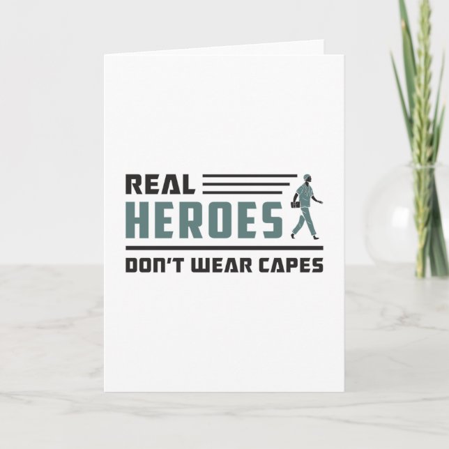 Real Heroes Paramedic Ambulance EMT EMS Funny Card (Front)