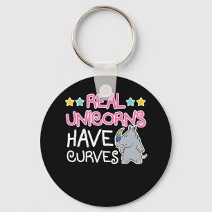 Real Hippo Unicorn Lover Have Curves Key Ring
