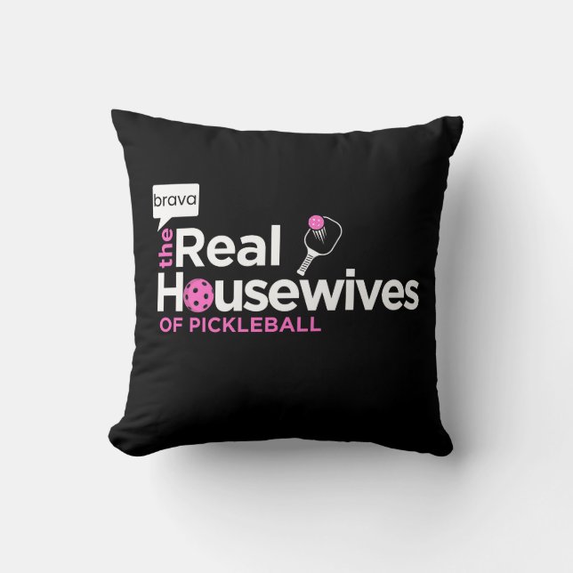 Real Housewives of Pickleball Throw Pillow (Front)