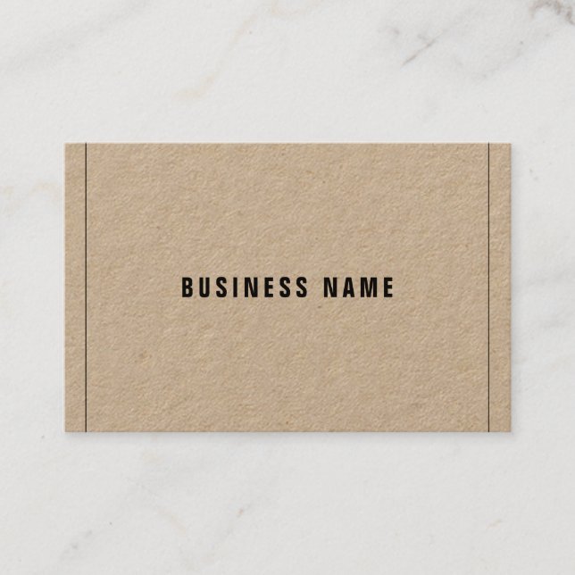 Real Kraft Paper Company Fashionable Modern Business Card (Front)