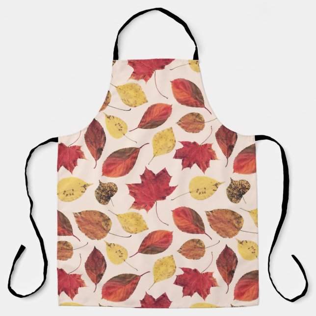 Real leaves photo, unique seamless pattern. apron (Front)