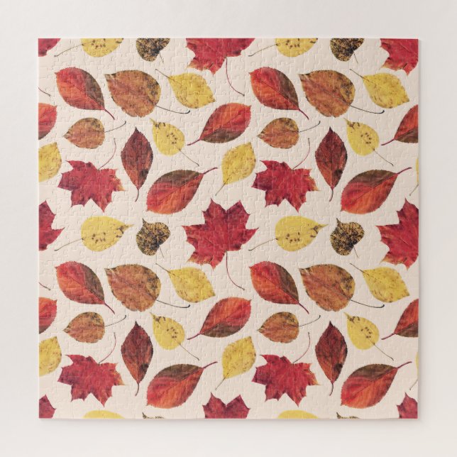 Real leaves photo, unique seamless pattern. jigsaw puzzle (Vertical)