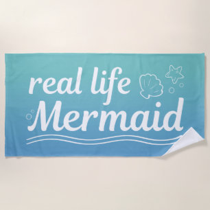 Real Life Mermaid Beach Towel