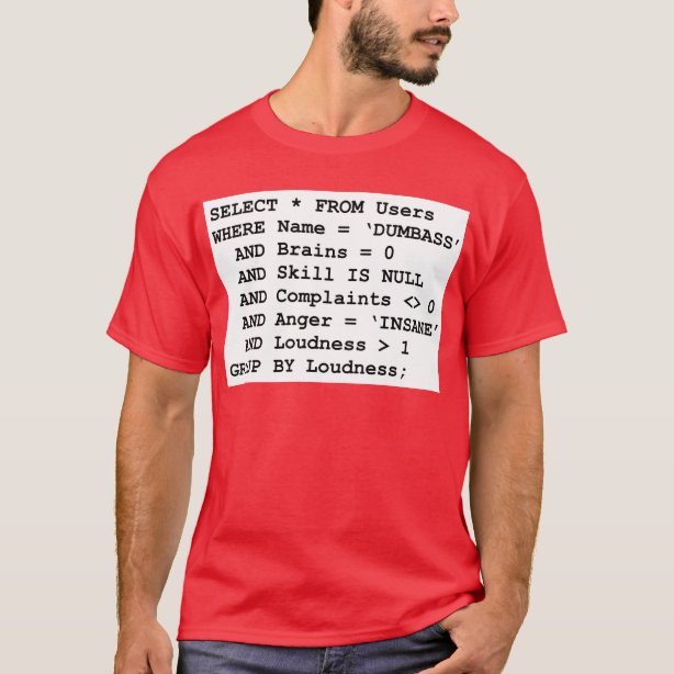 Sql T-Shirts & Shirt Designs | Zazzle UK