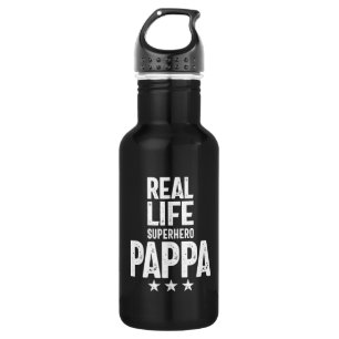 Real Life Superhero Pappa   Father Gift 532 Ml Water Bottle