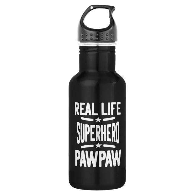 Real Life Superhero Pawpaw | Father Grandpa 532 Ml Water Bottle (Front)