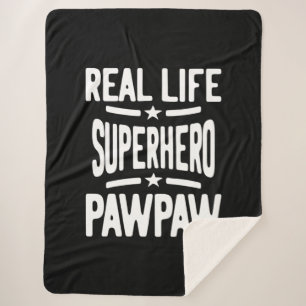 Real Life Superhero Pawpaw   Father Grandpa Sherpa Blanket