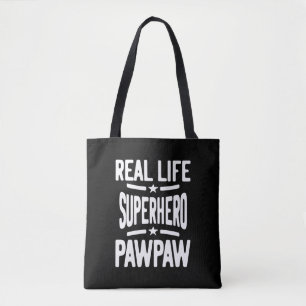 Real Life Superhero Pawpaw Father Grandpa Tote Bag
