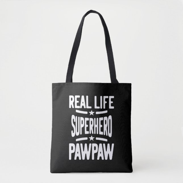 Real Life Superhero Pawpaw | Father Grandpa Tote Bag (Front)