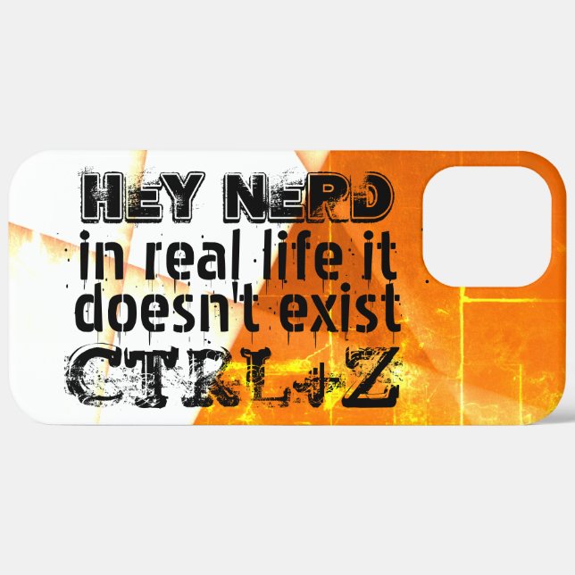 Real life there is no undo, nerd version - orange  Case-Mate iPhone case (Back (Horizontal))