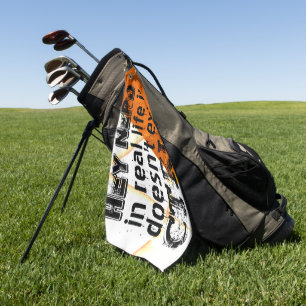 Real life there is no undo, nerd version - orange  golf towel