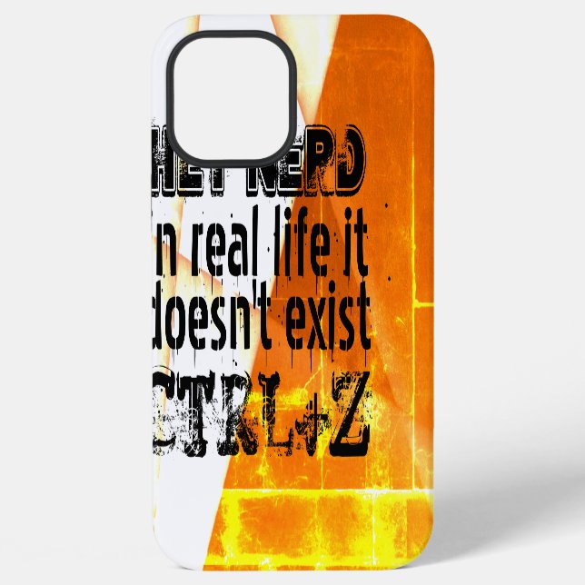 Real life there is no undo, nerd version - orange  iPhone case (Back)