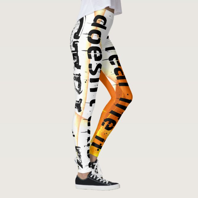 Real life there is no undo, nerd version - orange  leggings (Right)