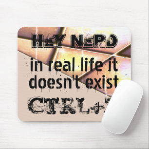 Real life there is no undo, nerd version - Salmon Mouse Mat
