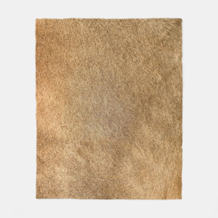 Real lion skin: fur texture fleece blanket