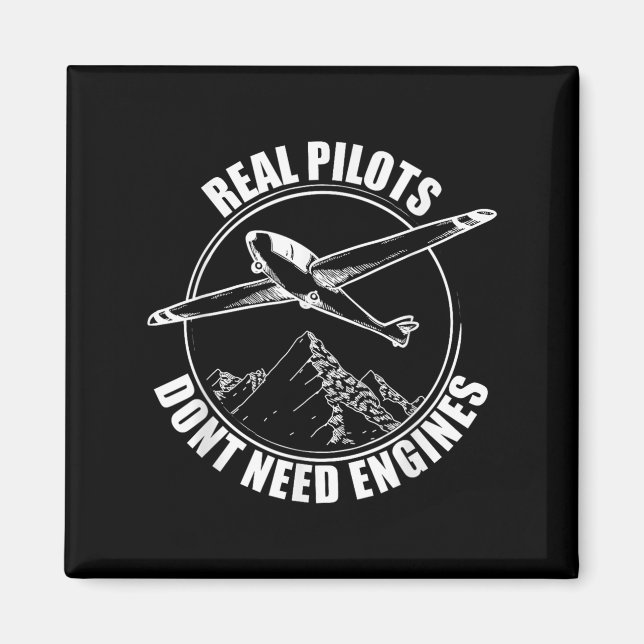 Real Lots Dont Need Engines - Glider Lot Gift  Magnet (Front)