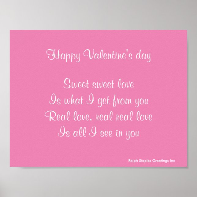 Real love valentine's day poster (Front)