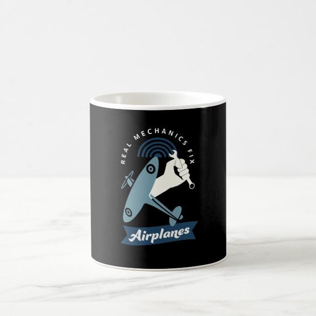 Real Mechanics Repair Aeroplanes Aviation Service Coffee Mug (Center)
