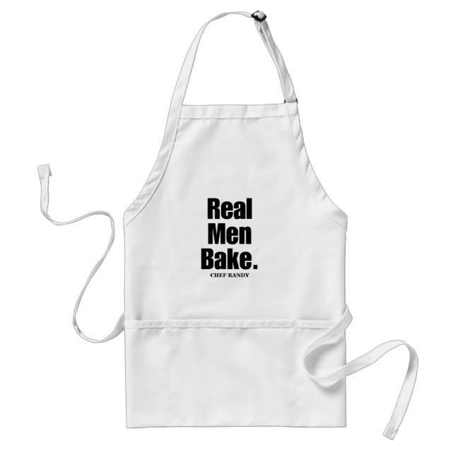 Real Men Bake Personalised Baking Apron For Men (Front)