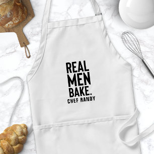 Real Men Bake Personalised Baking Apron For Men