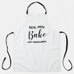 Real Men Bake, Personalised Kitchen Aprons For Men