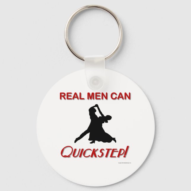 Real Men Can Quickstep Key Ring (Front)