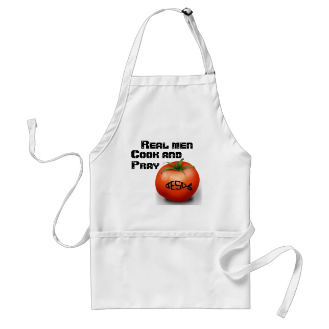 Real men cook and pray Customise it Standard Apron (Front)