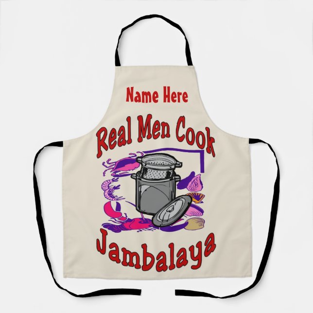 Real Men Cook Aprons- add text, Apron (Front)