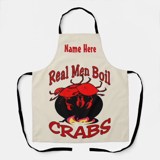 Real Men Cook Aprons- add text, Apron (Front)