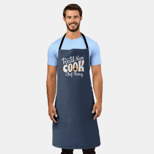 Real Men Cook Script Chef Gift Apron