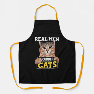 Real Men Cuddle Cats Apron