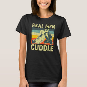 Real Men Cuddle  Vintage BJJ Brazilian Jiu Jitsu P T-Shirt