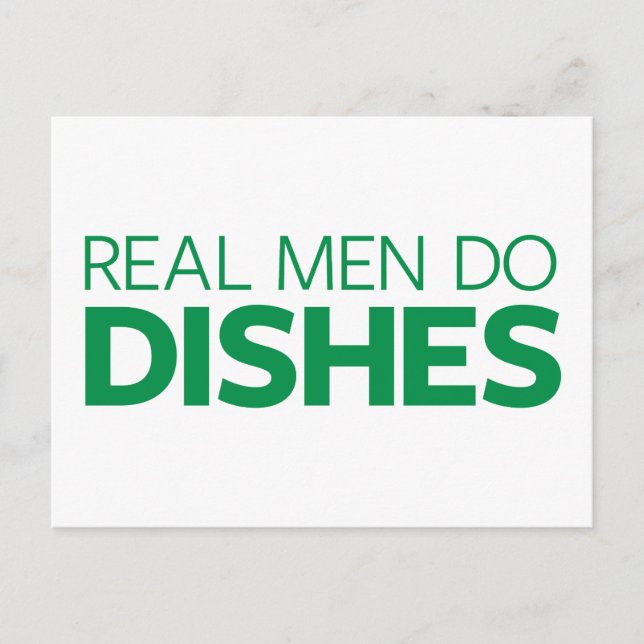 Real Men Do Dishes Postcard (Front)