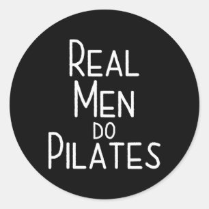 Real Men Do Pilates Classic Round Sticker