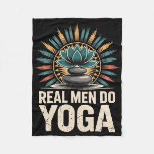 Real Men Do Yoga _2 Fleece Blanket