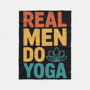 Real Men Do Yoga  Fleece Blanket