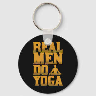 Real Men Do Yoga Funny Gift For Men Who Love Yoga Key Ring