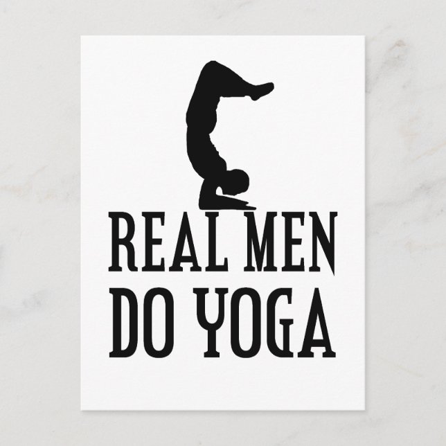 Real Men Do Yoga Postcard (Front)