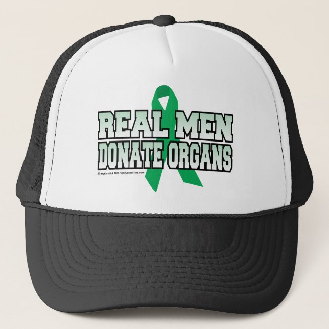 Real Men Donate Organs Trucker Hat (Front)
