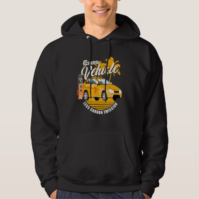 Real Men drive electric Car E-Car Plug-In Torque 3 Hoodie (Front)