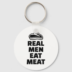Real men eat meat key ring