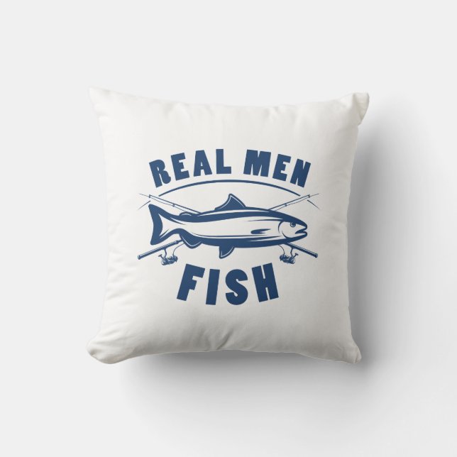 Real Men Fish Cushion (Front)