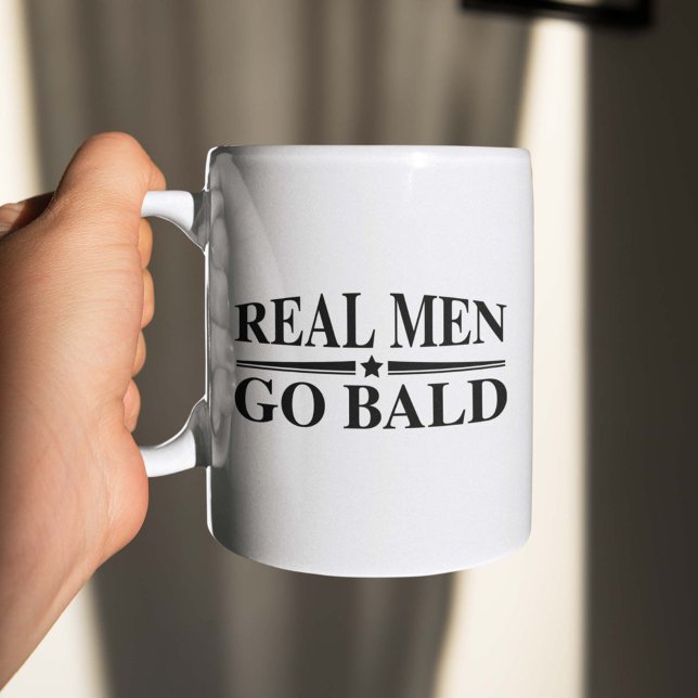 Real Men Go Bald Coffee Mug (Real Men Go Bald Mug)