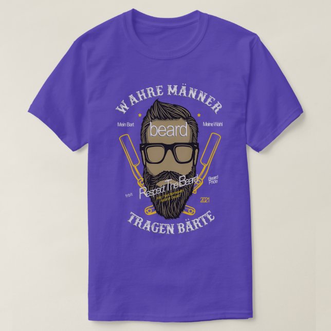 Real men have beards 1 T-Shirt (Design Front)