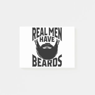 Real Men Have Beards Bearded Man Post-it Notes