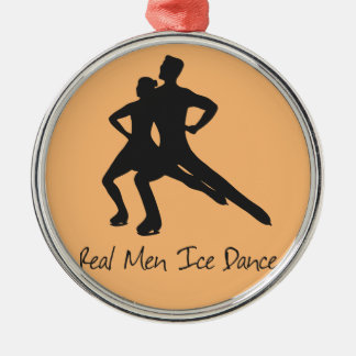 Real Men Ice Dance Metal Tree Decoration