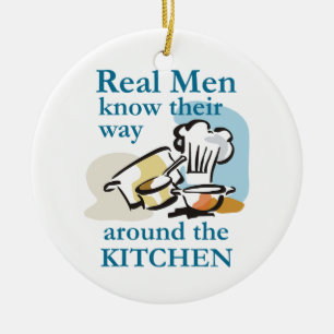 Real Men Know Ceramic Tree Decoration